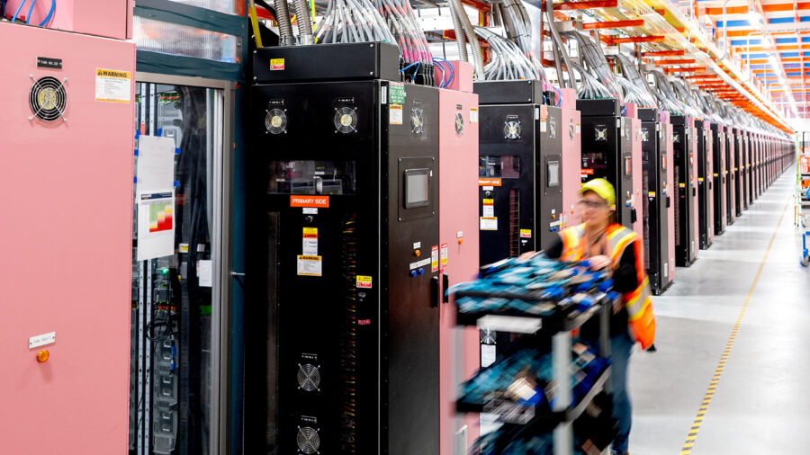 Tech companies continue to benefit from tax exemptions and favorable energy rates for data centers in Georgia. Credit: Noah Berger/Getty Images via Amazon Web Services