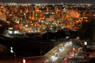 Marathon Petroleum Corporation’s Los Angeles refinery is seen on April 2 in Carson, Calif. Credit: Justin Sullivan/Getty Images