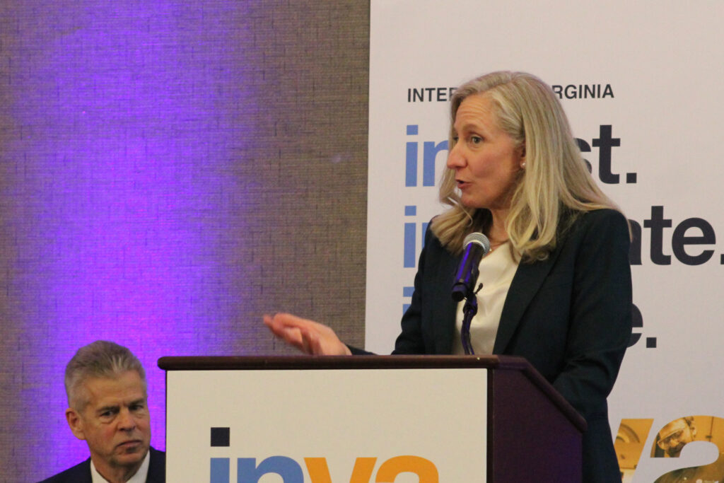 Gov. Abigail Spanberger speaks during an event in Richmond, Va. Credit: Charles Paullin/Inside Climate News