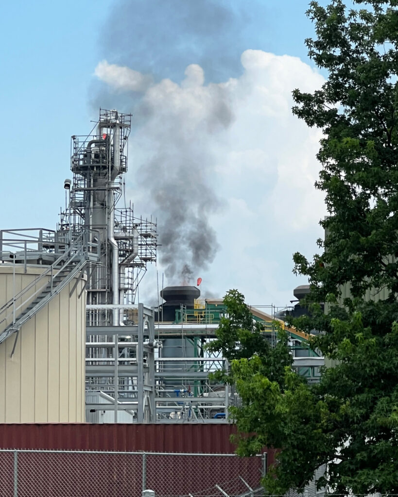 The Freepoint Eco-Systems Hebron chemical recycling plant is seen in July 2025. Credit: Courtesy of Shawn Jones