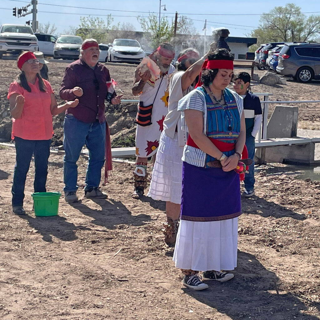 The March blessing ceremony at the Atrisco Acequia Madre. Credit: Tina Deines/Inside Climate News