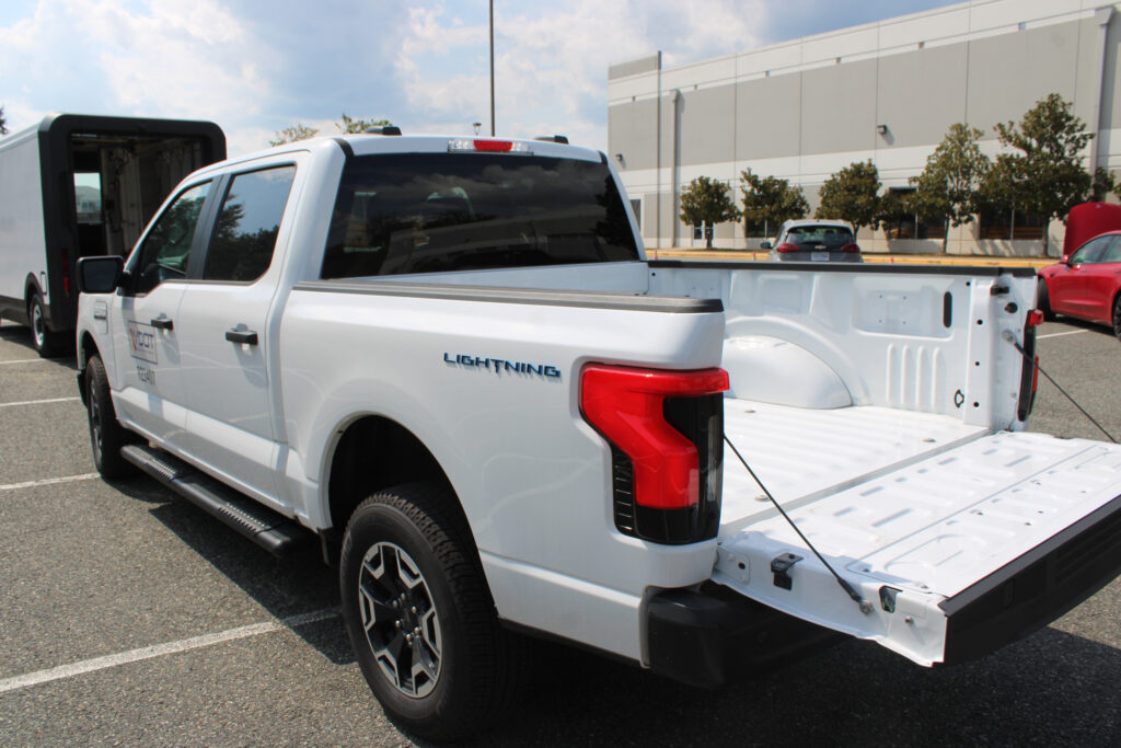 A Virginia Department of Transportation-owned electric Ford Lightning. Credit: Charles Paullin/Inside Climate News
