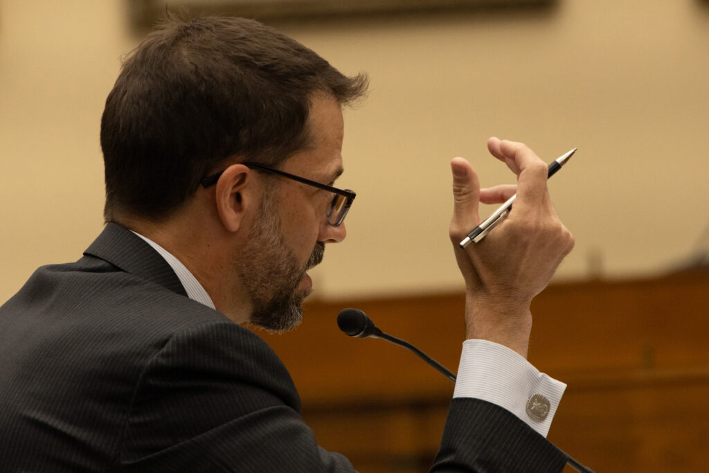 NOAA Administrator Neil Jacobs underscored the Trump administration’s goals to promote economic growth alongside NOAA’s commitment to protect life and property. Credit: Gabriel Matias Castilho/Inside Climate News