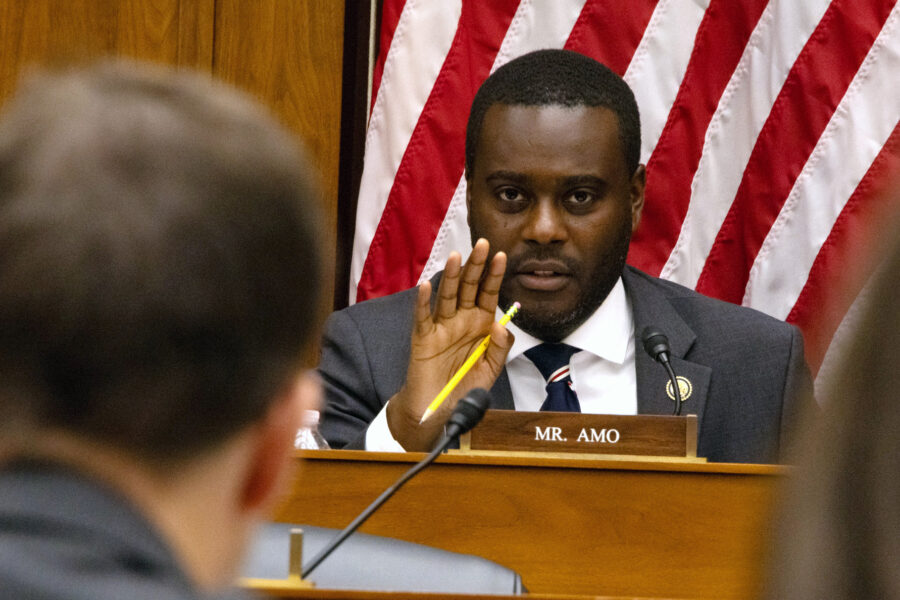 Rep. Gabe Amo (D-R.I.) said the Trump administration “is pulling back on the very tools that help communities respond to disasters.” Credit: Gabriel Matias Castilho/Inside Climate News