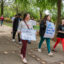 Protestors march from Birmingham's Kelly Ingram Park toward Alabama Power’s Birmingham headquarters on Monday. Credit: Lee Hedgepeth/Inside Climate News
