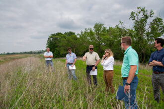 USDA’s Natural Resources Conservation Service staff visits farmers in Missouri on June 4, 2025. Credit: Jenny Long/NRCS
