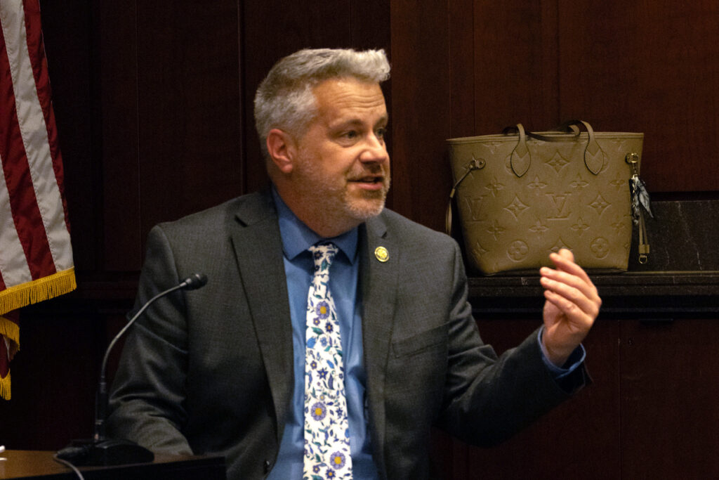 Addressing the WALA panel, Sorensen said people not only need water infrastructure, but also to make sure they can afford their water, while defending the importance of LIHWAP. Credit: Gabriel Matias Castilho/Inside Climate News