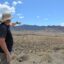 Bernard Rowe, managing director of Ioneer, points to the site of the company’s planned lithium mine on Nevada’s Rhyolite Ridge. Credit: Wyatt Myskow/Inside Climate News