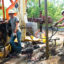 A crew works to plug an orphaned well in the Deep Fork National Wildlife Refuge of Oklahoma.