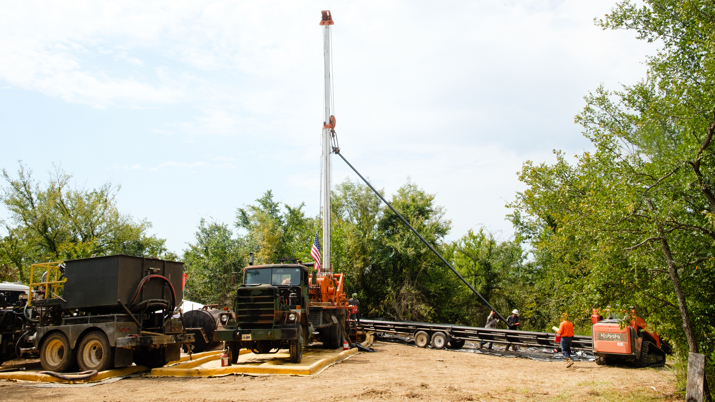 Bailey’s workover rig sits at the Doneghy #2 site on the day of the well’s final plugging.