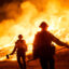 Firefighters work to contain the Hughes Fire as it burns on Jan. 22, 2025, in Castaic, Calif. Credit: Brandon Bell/Getty Images