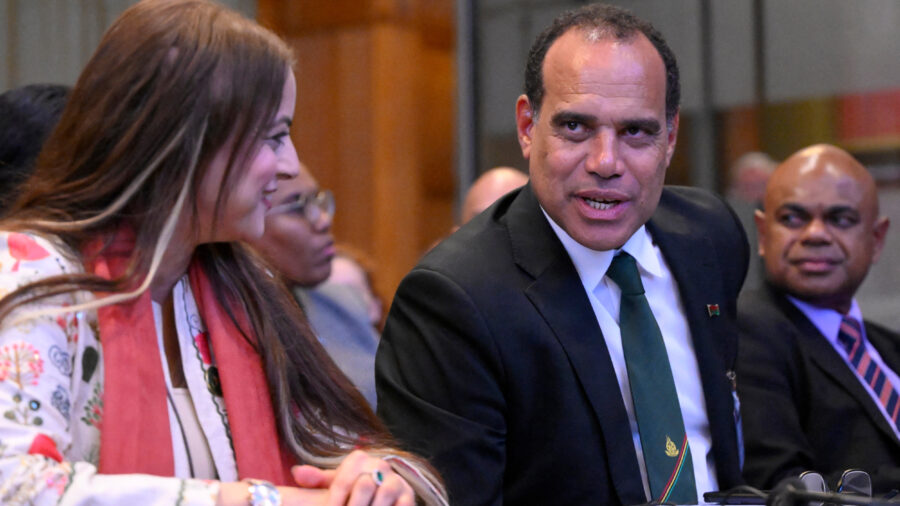Vanuatu’s Climate Change Minister Ralph Regenvanu attends an International Court of Justice session on July 23, 2025, in The Hague, Netherlands. Credit: John Thys/AFP via Getty Images