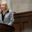 Gov. Abigail Spanberger speaks in the chamber of the Supreme Court of Virginia on March 2 in Richmond. Credit: Mike Kropf-Pool/Getty Images