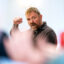 Senate candidate Graham Platner speaks during a campaign event on May 1 in Portland, Maine. Credit: Graeme Sloan/Getty Images
