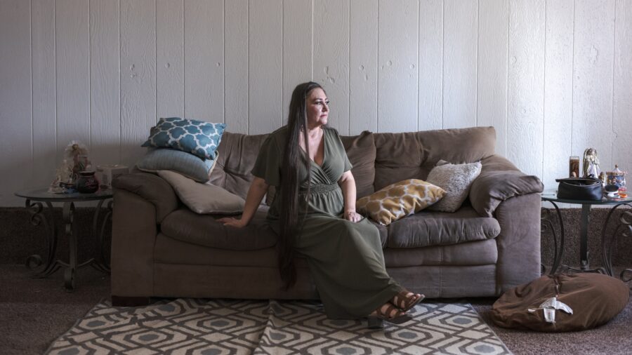 Anna Vargas, of Manassa, Colorado, is a sixth-generation resident of the San Luis Valley who is deeply embedded in local water management initiatives. She hasn’t drank her own tap water in years out of fear of contamination. Credit: Jacob Spetzler/Inside Climate News
