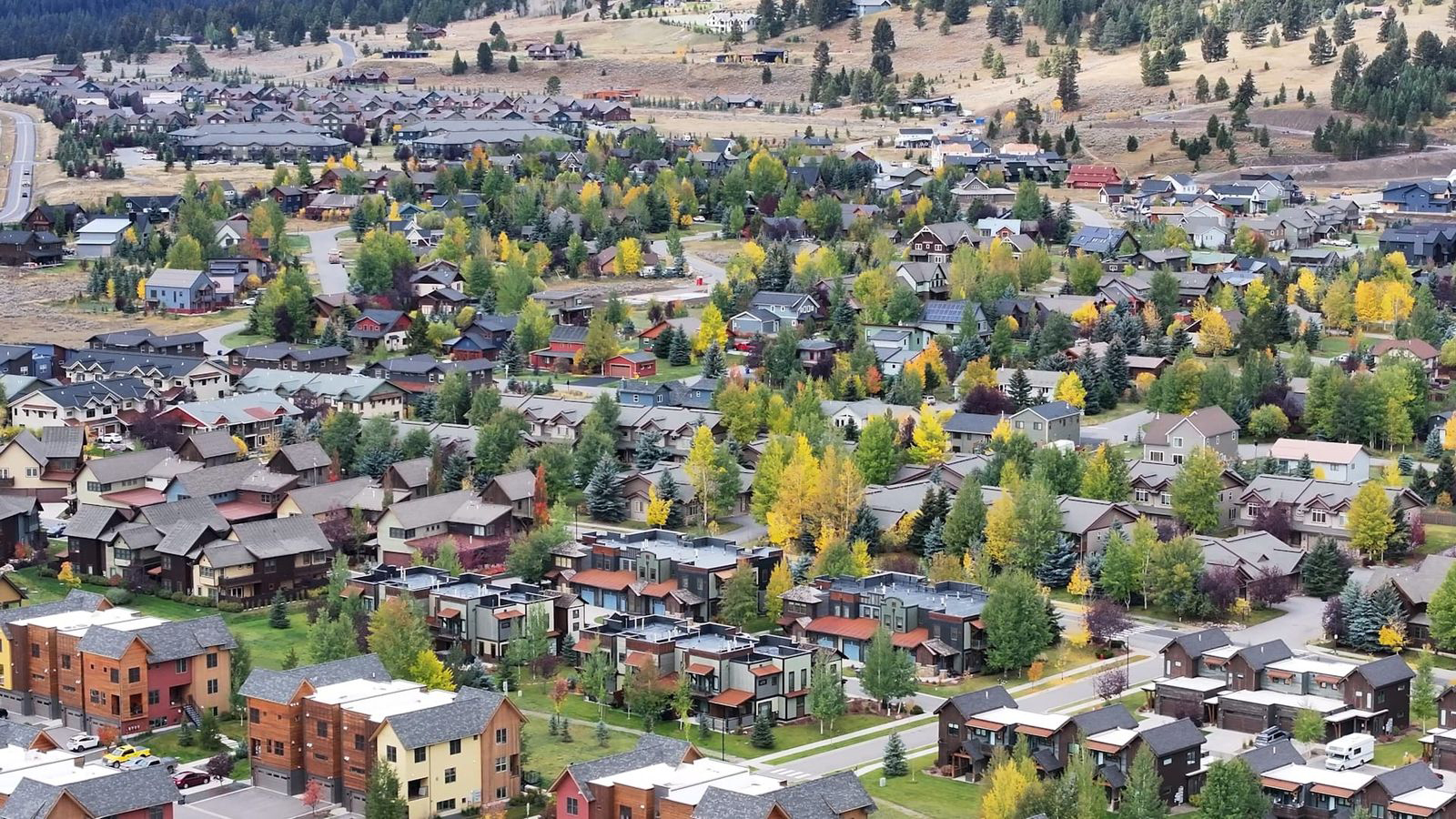 Luxury homes inside the exclusive Yellowstone Club are perched more than 7,000 feet above sea level. Initiation fees run in the hundreds of thousands of dollars and an undeveloped lot inside the gate has sold for as much as $10 million, according to Forbes. Credit: Evan Simon/Floodlight