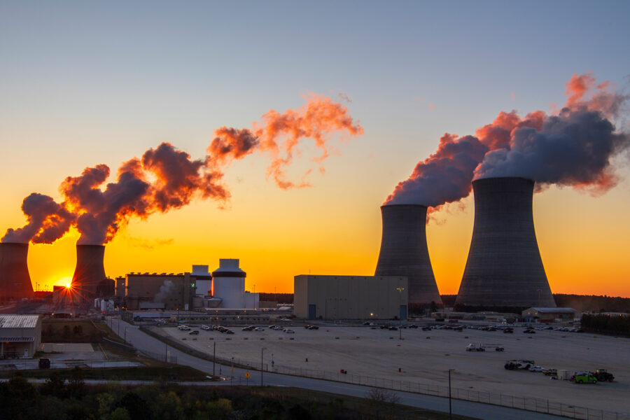 A view of Plant Vogtle’s four units in Waynesboro, Ga. Credit: Georgia Power