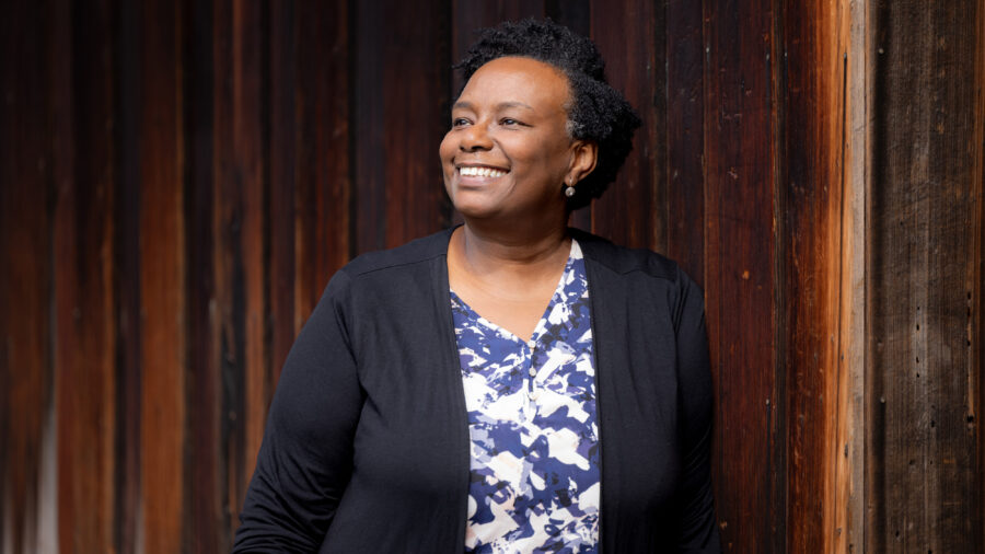 Botanist Beronda Montgomery is the author of “When Trees Testify: Science, Wisdom, History, and America’s Black Botanical Legacy.” Credit: Melissa Blackall/Radcliffe Institute