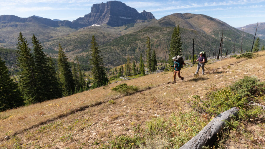 Hikers walk along a trail in Montana’s Custer Gallatin National Forest. Credit: Jacob W. Frank/National Park Service