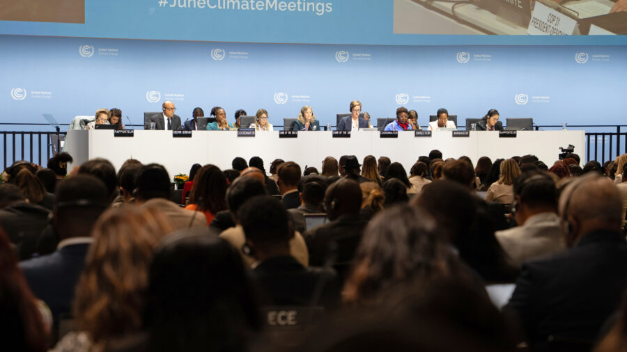 Delegates from around the world attend the opening plenary of the latest round of climate negotiations on June 8 in Bonn, Germany. Credit: Lara Murillo/UNFCCC
