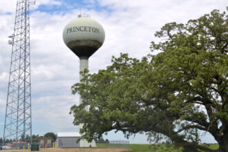 The town of Princeton, Iowa, has shuttered two wells in two decades due to persistent nitrate contamination. Credit: Anika Jane Beamer/Inside Climate News