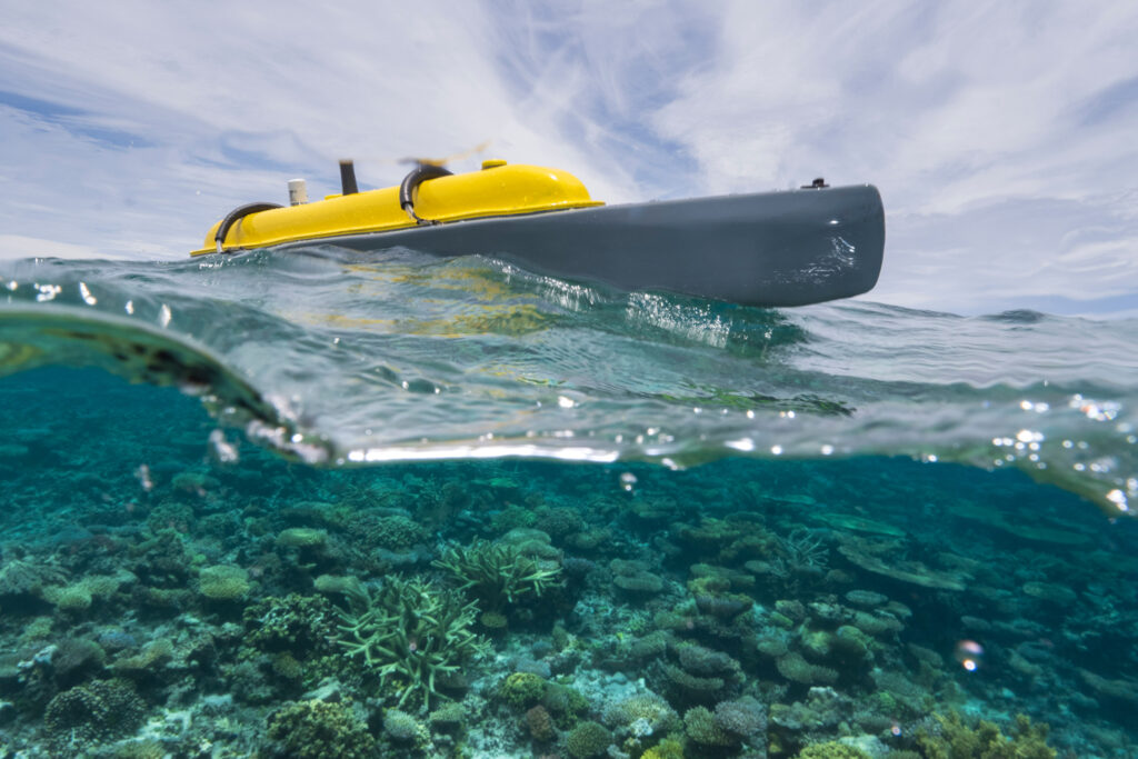 The unmanned surface vehicle, named Yellowfin.