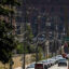 Power lines run along a neighborhood in Philadelphia. Credit: Matthew Hatcher/AFP via Getty Images
