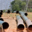 The construction site of a natural gas pipeline. Credit: Jim West/UCG/Universal Images Group via Getty Images