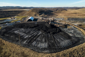 A pile of coal is seen at the Longview power plant in Maidsville, W.Va. Credit: Salwan Georges/The Washington Post via Getty Images