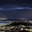 A SpaceX Falcon 9 rocket carrying a payload of 24 Starlink satellites soars over Santee, Calif., after launching from Vandenberg Space Force Base on July 18, 2025. Credit: Kevin Carter/Getty Images