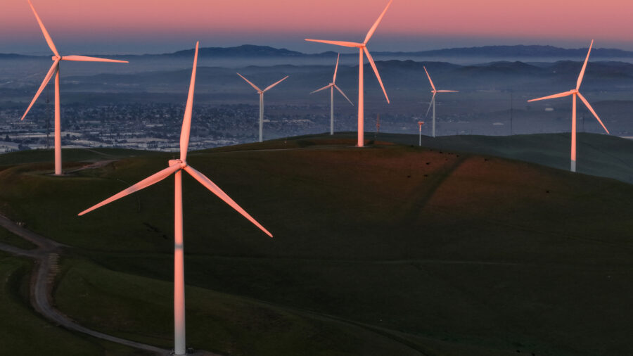 An aerial view of the Altamont Pass wind farm on Jan. 13 in Livermore, Calif. Credit: Justin Sullivan/Getty Images