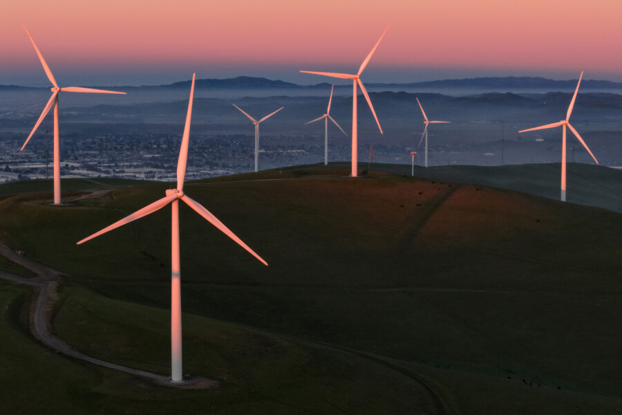 An aerial view of the Altamont Pass wind farm on Jan. 13 in Livermore, Calif. Credit: Justin Sullivan/Getty Images