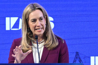 New Jersey Gov. Mikie Sherrill speaks during a Center for American Progress conference on May 19 in Washington, D.C. Credit: Jim Watson/AFP via Getty Images
