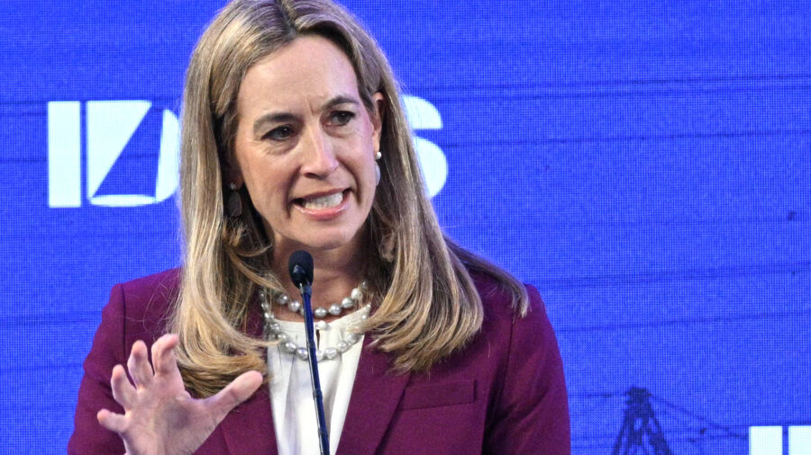 New Jersey Gov. Mikie Sherrill speaks during a Center for American Progress conference on May 19 in Washington, D.C. Credit: Jim Watson/AFP via Getty Images