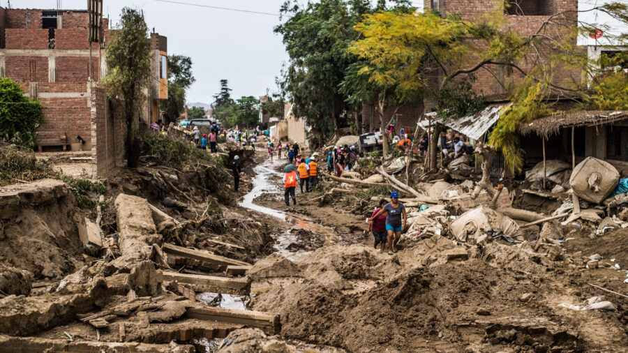 A view of the damage caused by flash floods linked to El Niño conditions in Lima, Peru, on March 19, 2017. Credit: Ernesto Benavides/AFP via Getty Images