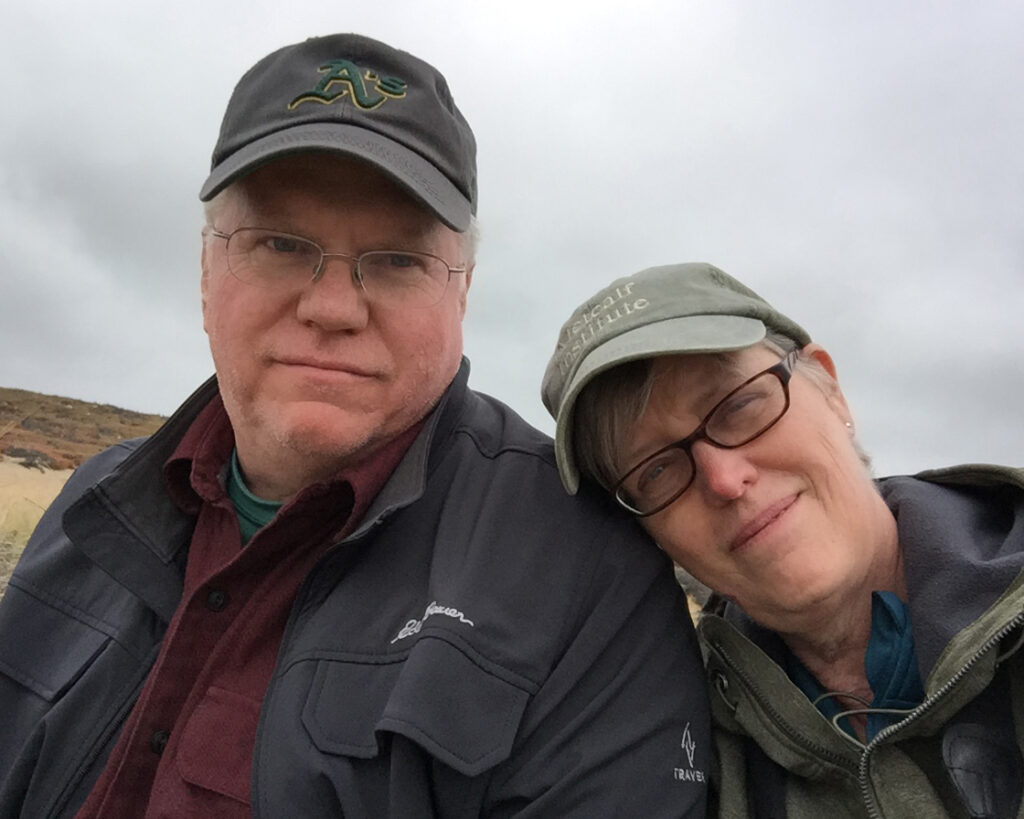 James Bruggers with his wife, Chris Bruggers, at Limantour Beach in Point Reyes National Seashore. Credit: Courtesy of Chris Bruggers