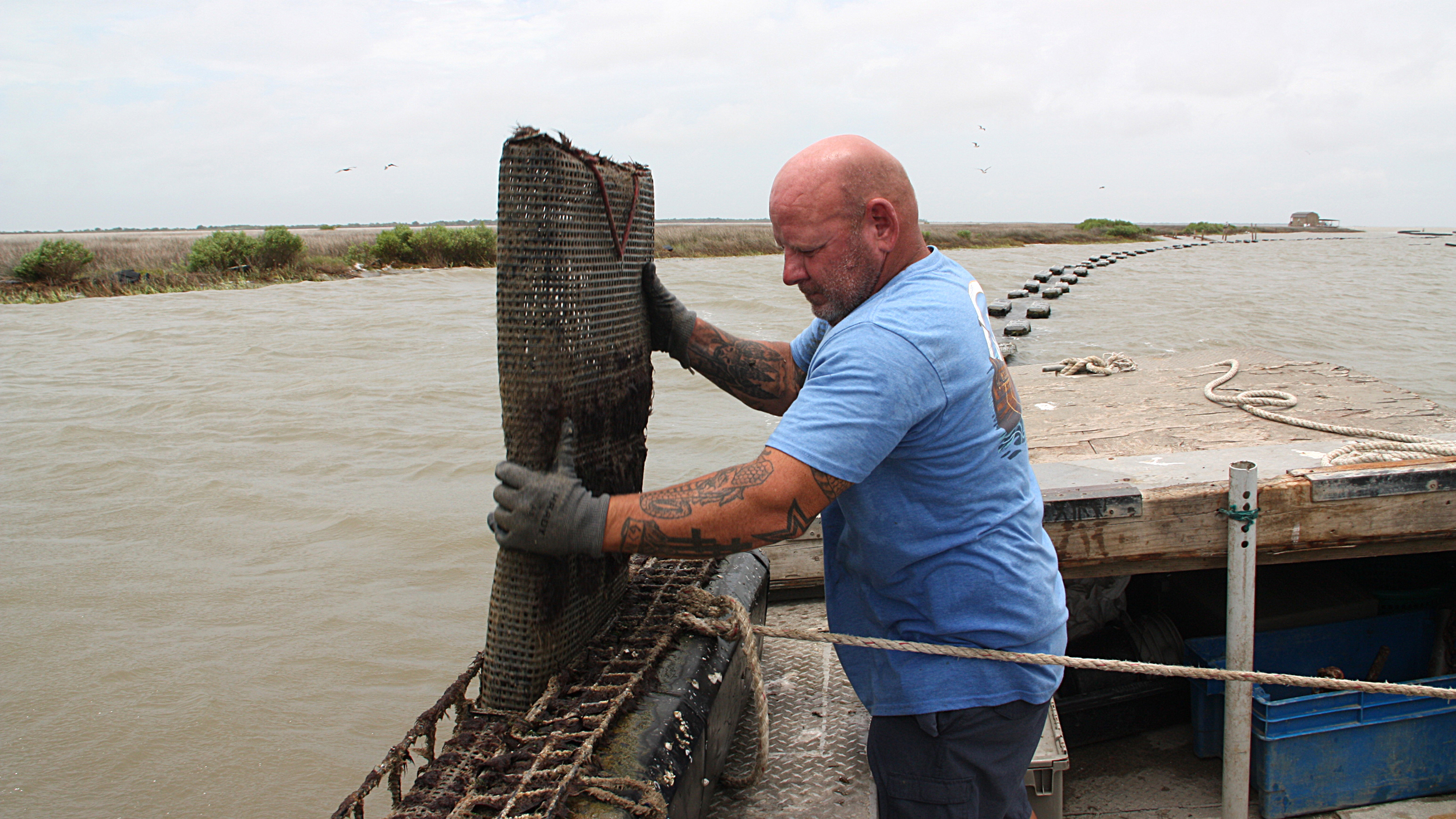 Anthony Theriot has been fishing in Calcasieu Lake since he was a teenager. Credit: Nicholas Kusnetz/Inside Climate News