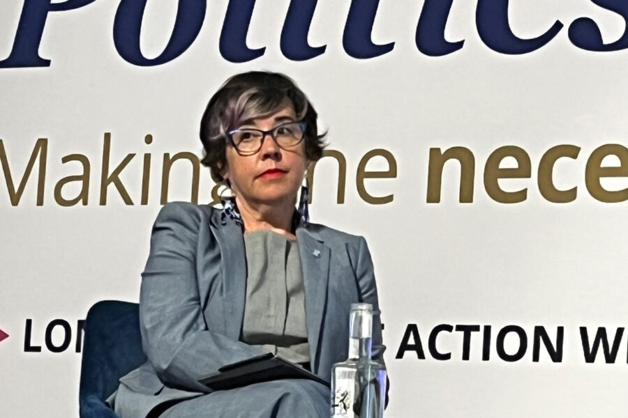 Columbia Mayor Barbara Buffaloe on stage at London Climate Action Week. Credit: Christine Spolar/Inside Climate News