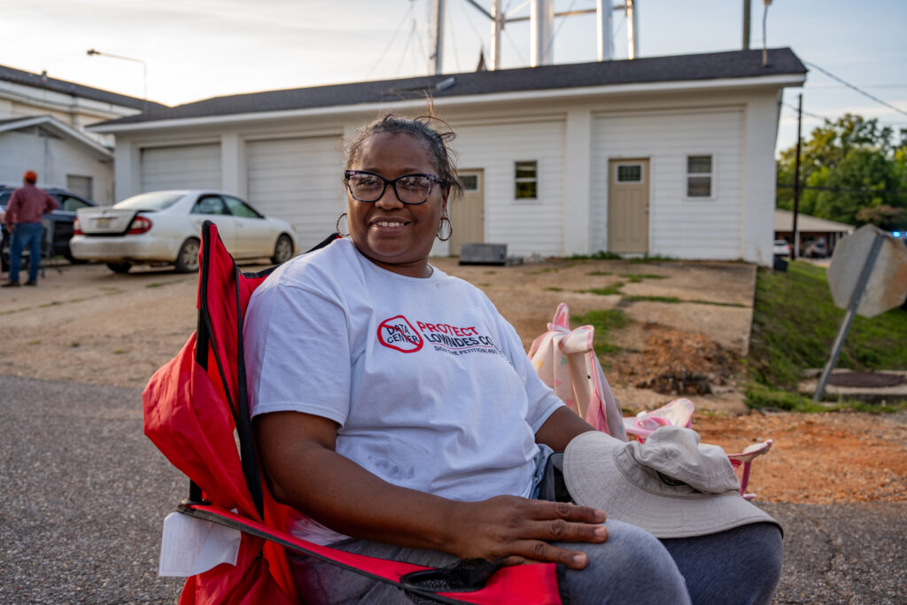 Chequita Surles-Johnson, a farmer and school bus driver, opposes the construction of a data center in Lowndes County. Credit: Lee Hedgepeth/Inside Climate News