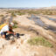 Jinsu Elhance collects soil samples in the Mojave Desert for the Society for the Protection of Underground Networks. Credit: SPUN