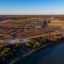 Alabama Power’s coal ash storage lagoon at its Greene County plant sits next to the Black Warrior River. Credit: Lee Hedgepeth/Inside Climate News