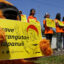 Activists attend a rally to protect the Tapanuli orangutan in Yogyakarta, Indonesia. Credit: Devi Rahman/Universal Images Group via Getty Images
