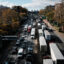 Cars and trucks move along the Cross Bronx Expressway, a notorious stretch of highway in New York City that is often choked with traffic. Credit: Spencer Platt/Getty Images