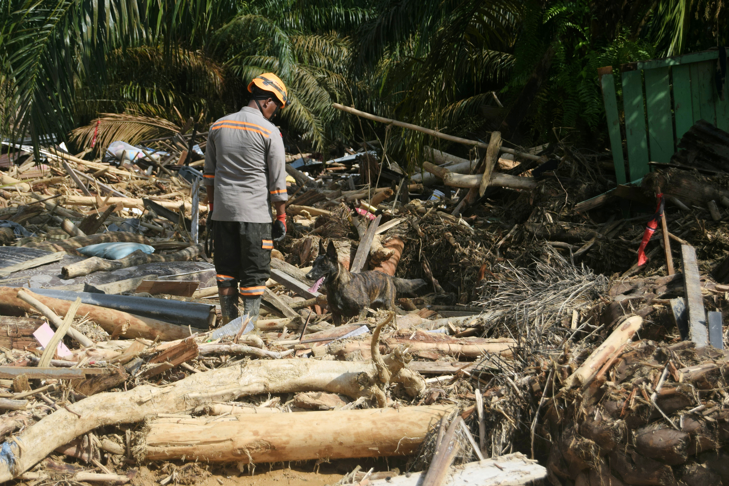 Search and rescue operations continue in the Batang Toru District of North Sumatra, Indonesia, on Dec. 3, 2025, after a cyclone caused widespread flooding. Credit: Riski Cahyadi/Anadolu via Getty Images