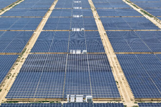 A solar farm near Lancaster, Calif. Credit: Mario Tama/Getty Images