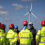 Coal miners take part in a turbine operation training at a wind farm near Gorzyca, Poland, on July 8. Credit: Wojtek Radwanski/AFP via Getty Images