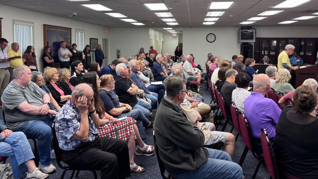 Residents attend a Hazle Township Supervisors meeting on June 8 before the vote on a moratorium and curative amendment. Credit: Nina Sablan/Inside Climate News