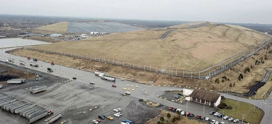 Four Waterloo schools are located with two miles of Seneca Meadows. The landfill has applied for a state permit undertake a major expansion. Credit: Mark Pitifer