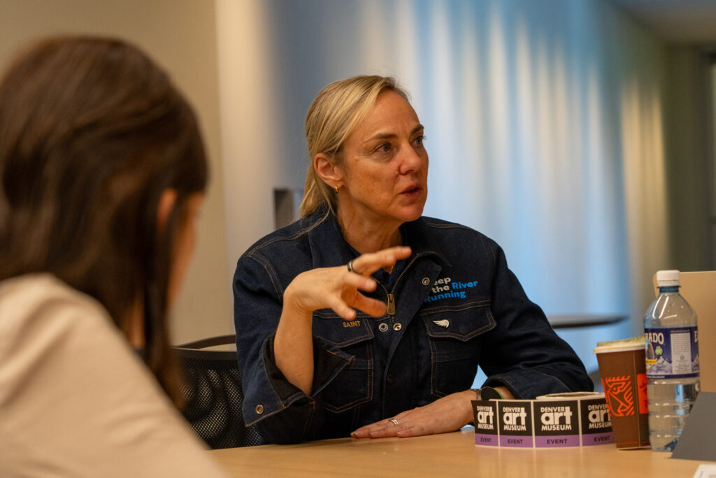 Mina Guli speaks at the first of four water summits held by her nonprofit, Thirst, in Denver on June 18. Credit: Andrew King
