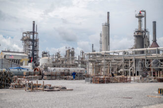 The CF Industries fertilizer complex in Donaldsonville, La. Credit: Emily Kask/The Washington Post via Getty Images
